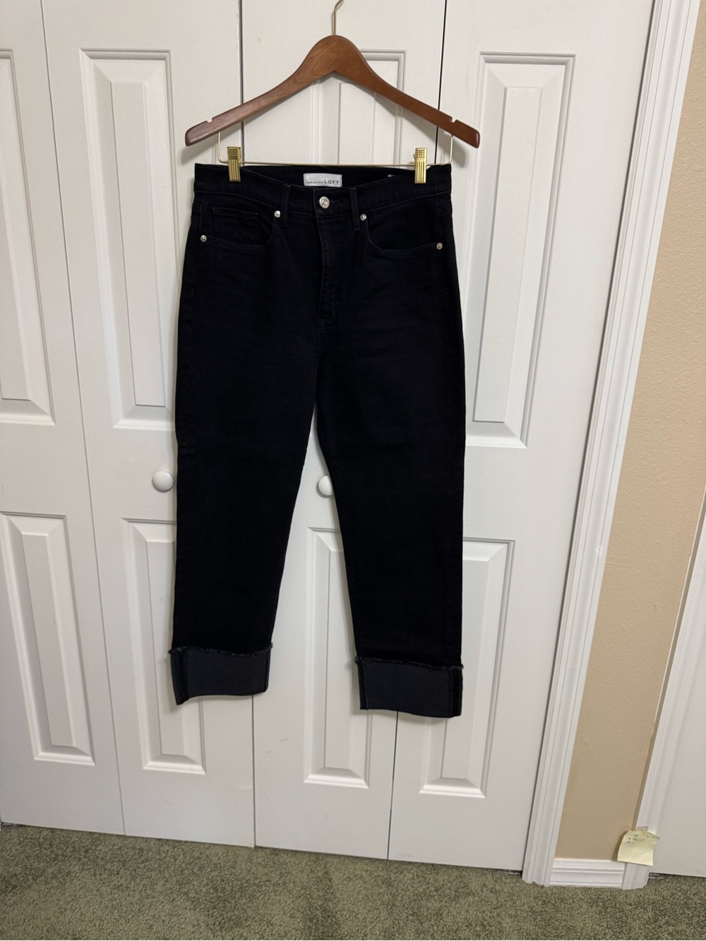 LOFT Straight-Leg Black Jeans